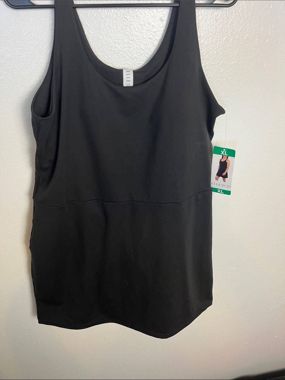 ELLE SPORT Black Mini Tank Dress — Sleek Athletic Style